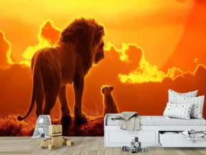 Simba i Mufasa pod zlatnim suncem Simba i Mufasa pod zlatnim suncem