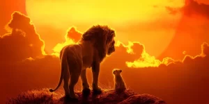 Simba i Mufasa pod zlatnim suncem Simba i Mufasa pod zlatnim suncem